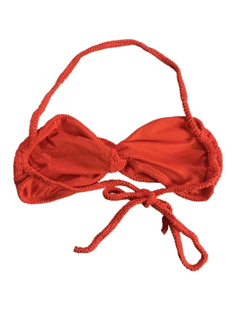 MONDAY Swimwear Tamarama Bikini Top in Chili Pepper Crinkle